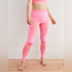 Aerie OFFLINE Camo High Waisted Legging- Neon Pink Athletic Tights